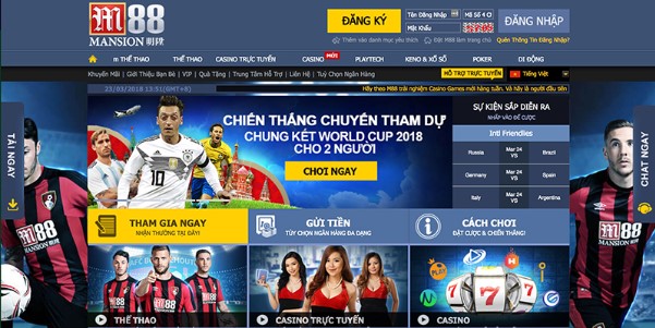 Nhà cái M88 sân chơi cá cược với lượt truy cập khủng